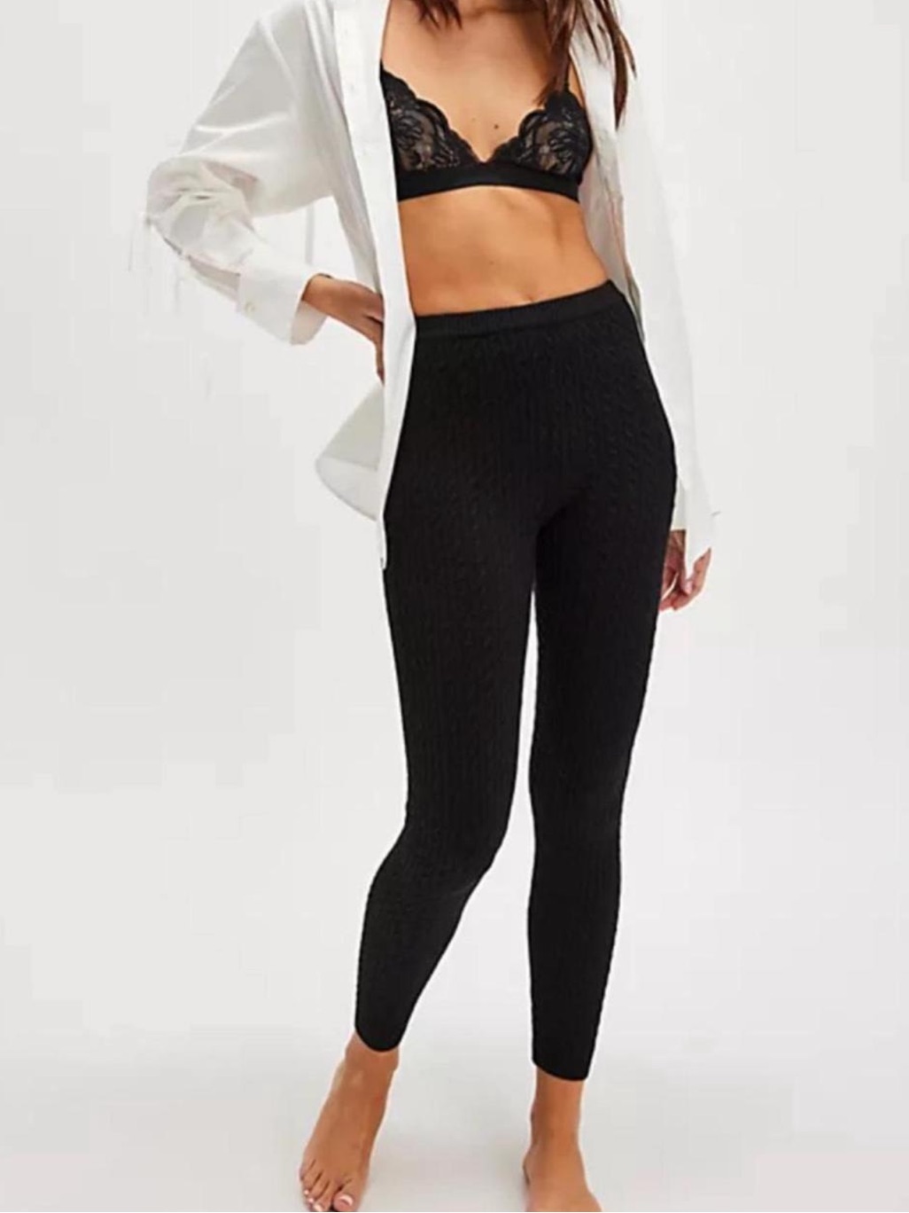 Nwt Frankie’s Bikinis Cable Knit Leggings Size Small